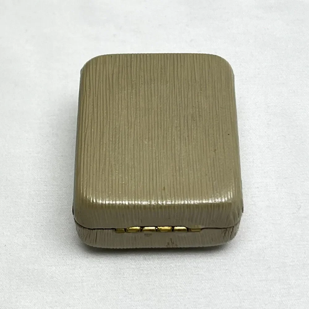 Vintage Jewelry Box For Earrings Branded 14KT. Gold RL Nostalgic Unique Gift Box